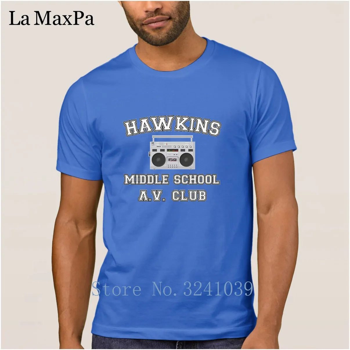 Красивая мужская хлопковая летняя футболка Hawkins Middle School A. V. Club Stranger Things крутая