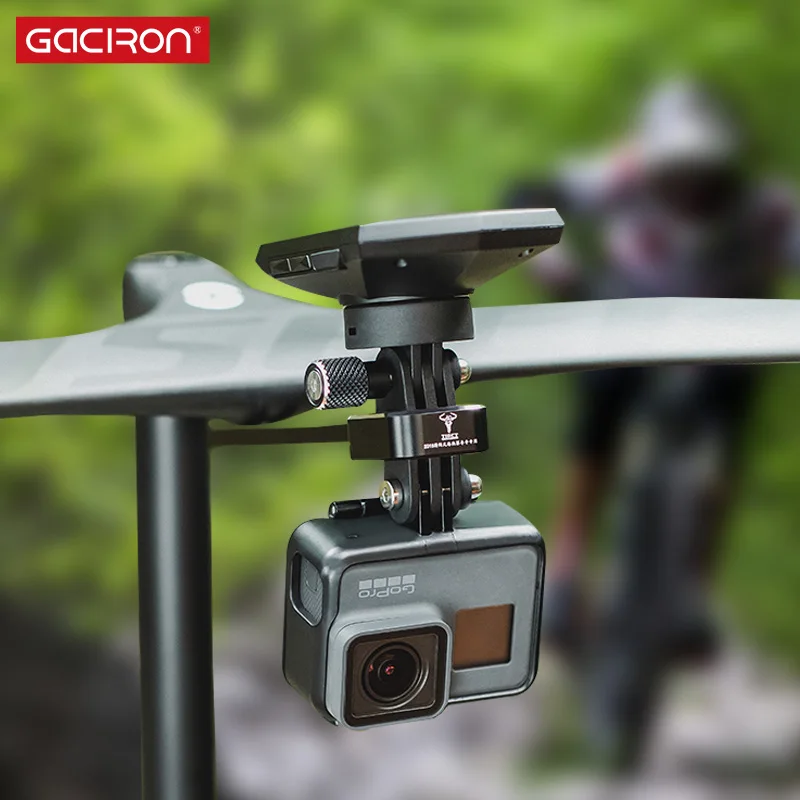 Cheap GACIRON H11 Bicycle light Mount Bracket Aluminum alloy Multifunction CameraBicycle computer Holder Adjustable Handlebar 4