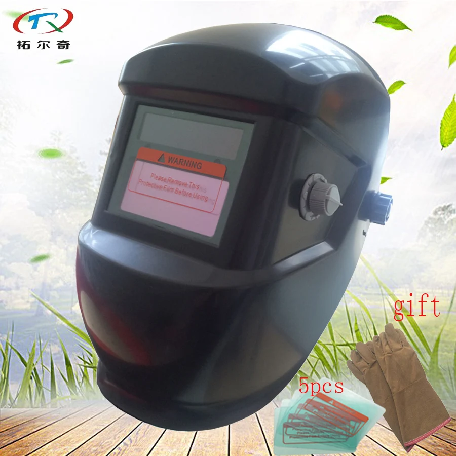Solar and Battery black Welding Helmet mask Auto Darkening argon arc