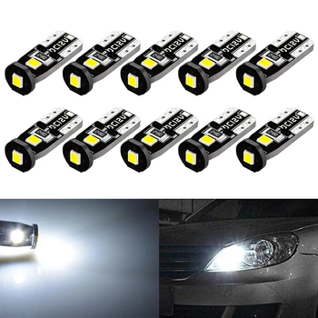 

T10 168 194 2825 6000K White 3030 Chipset LED Bulbs for Car Interior Dome Map Door Courtesy License Plate Lights Compact Wedge