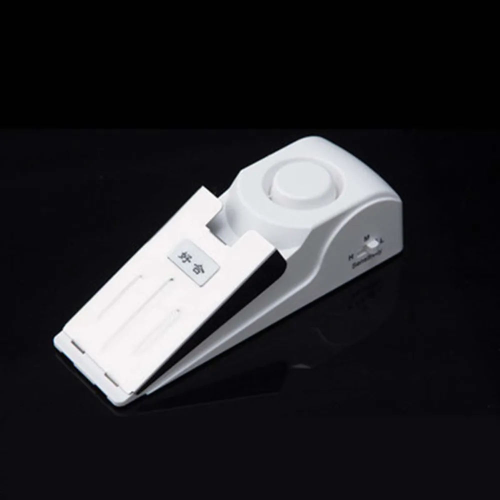 120dB Anti-theft Burglar Stop System Door Stop Alarm Security Home Wedge Shaped Door Stop Stopper Alarm Block Blocking System