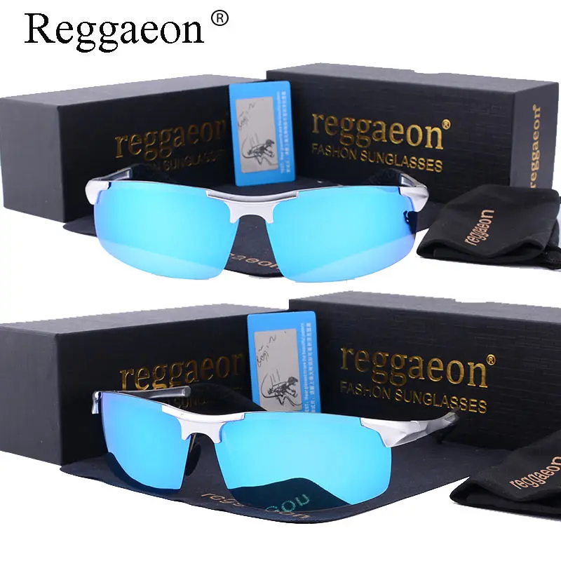 Reggaeon Top quality luxury brand Design fashion polarized men's goggles sunglasses aluminum