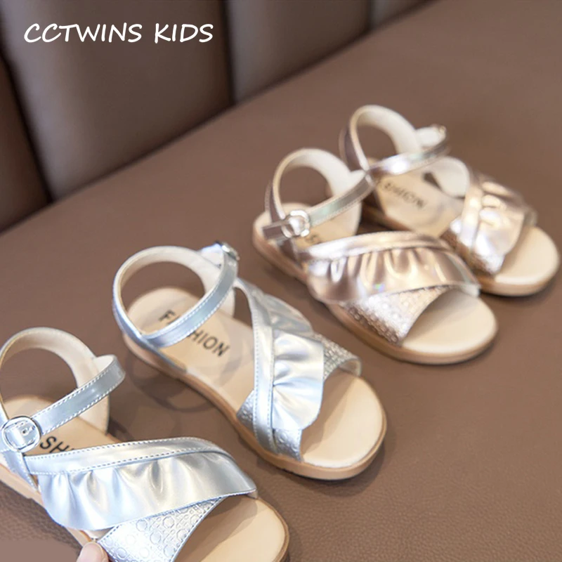 

CCTWINS Kids Shoes 2019 Summer Girls Fashion Party Princess Shoes Toddler Children Barefoot Soft Flats Baby Brand Sandals PS772