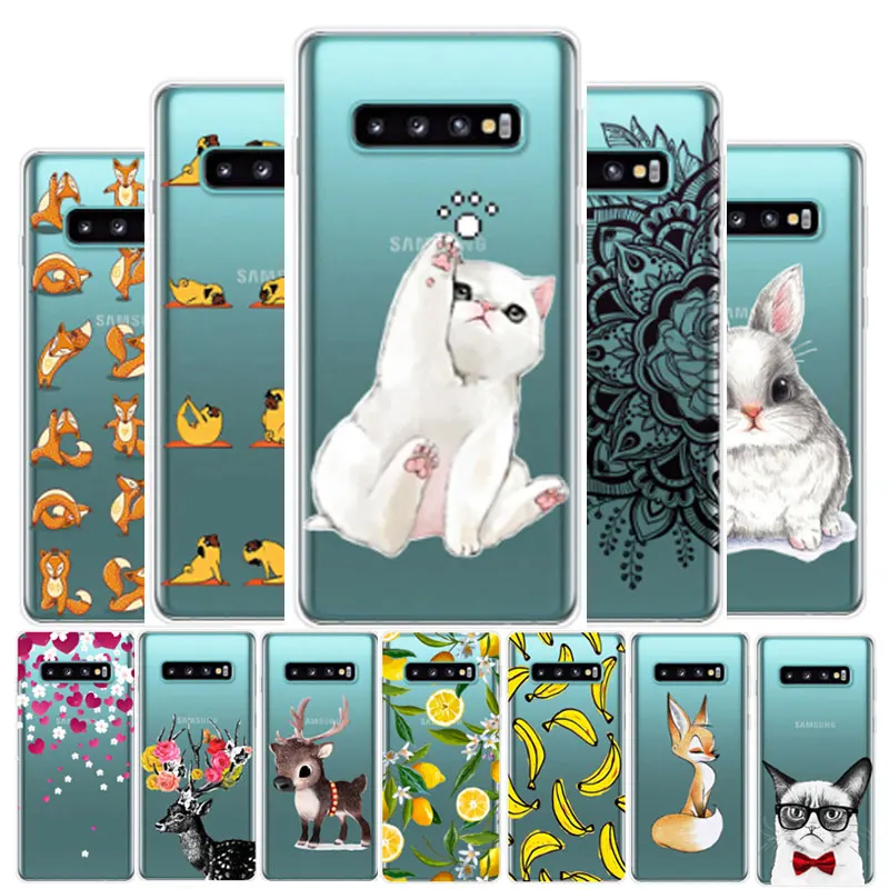 

For Samsung S10 S10E S10 Plus Case Silicone Soft TPU Clear Back Case Cover For Samsung Galaxy A50 A30 A10 M20 M10 Capas A7 2018