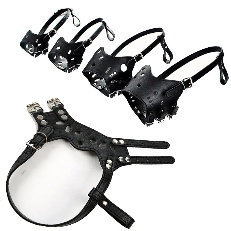 PU-Leather-Pet-Dog-Anti-Bite-Muzzle-Adjustable-Mouth-Cover-Basket-Mask-for-Small-Medium-Large-Size-Dogs-Animal-Safety-Security-PL0047 (7)