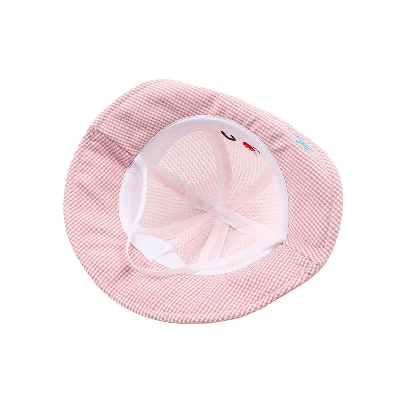 Mesh Bunny Baby Hat Breathable Soft Kids Hat Boys Girls Summer Sun Cap Wide Brim Lace Up Baby Hat With Ears Baby Girls Clothing (3)
