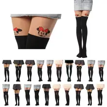 В нью-sexy девушки колготки дизайн печатным рисунком татуировка чулки форма Cat 20 стиль чисто колготки мок чулки колготки 90 см