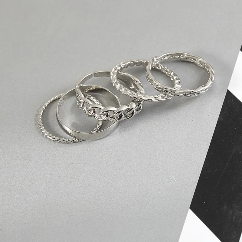 5pcs/set Korea POP BTS Bangtan Boys V Kim Tae Hyung Same Style Rings For Women Men Jewelry 2018