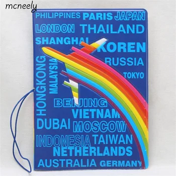

Travel Around the World Passport Covers for Unisex, PU Leather Credit Card Bag Passport holder Passport Wallets pasaporte case