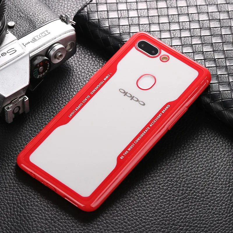 Акриловый силиконовый чехол для телефона OPPO F7 прозрачный R15 Pro A83 A73 A5 F5 F1 F3 Plus F1S R11S