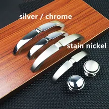 96mm 128mm silver chrome dresser handle knob stain nickel drawer cabinet knob pull 5″ modern simple furniture handles stainless