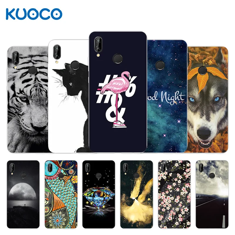 Гелевый Бампер для Huawei P20 Lite чехлы телефонов мягкий силиконовый чехол Nova 3E гибкий