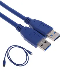 1 м синий Hi-speed USB 3,0 Тип мужчина к мужчине разъем Удлинительный Кабель-адаптер