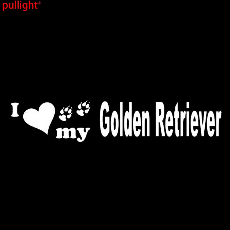 14 5 см * 2 8 оригинальные виниловые наклейки с надписью I Love My Golden Retriever|car sticker|car