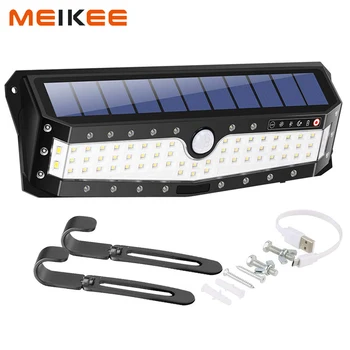 

57led/79led Motion Sensor LED Solar Light Outdoor Waterproof Solar Power Wall Lamp USB 4 Modes Security Night Light White Light