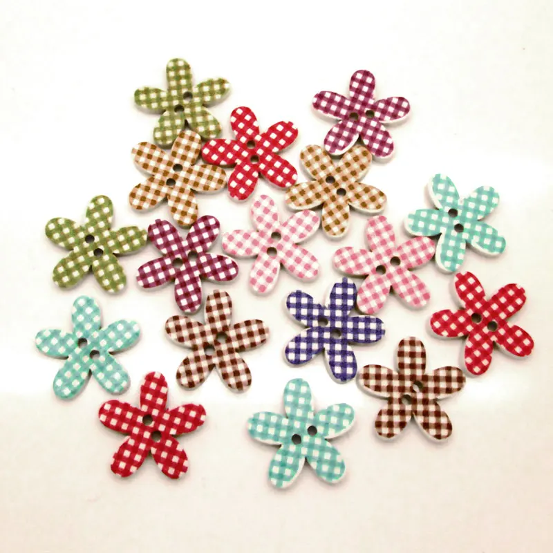 

50pcs Mixed Flower Buttons For Clothes Knitting Needles Crafts Sewing Scrapbooking DIY Fabric Needlework Buttons