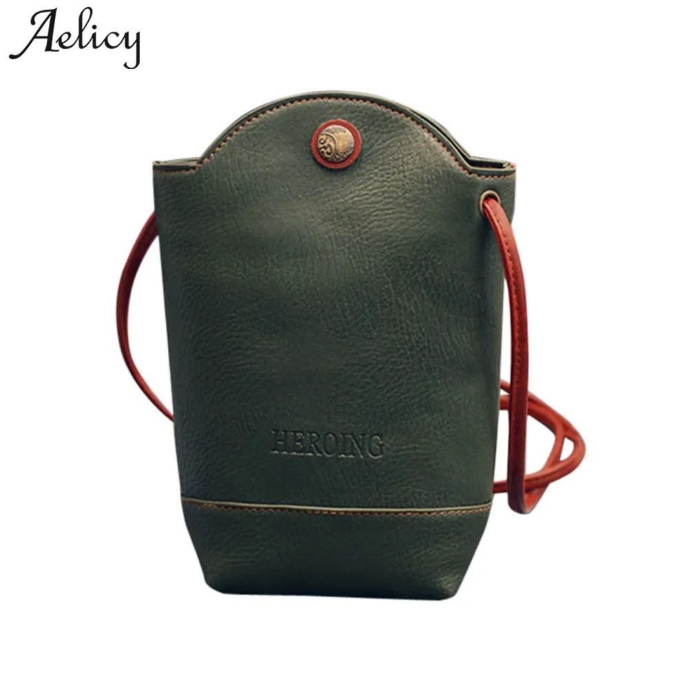 

Aelicy Brand Women Messenger Bags Slim Crossbody Shoulder Bags PU Leather Bucket Bag Girl Ladies Handbag Small Body sac femme