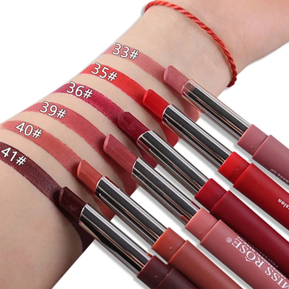 Miss Rose долговечная подводка для губ 20 цветов матовый водонепроницаемый карандаш
