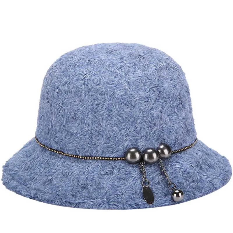 Новинка 2017 fashionwomen котелок зимняя шапка шерсть Клош круглый Кепки Fedora ковша