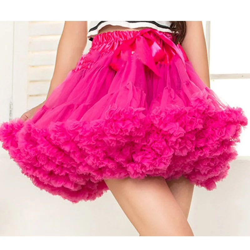 

JIERUIZE Fuchsia Lolita Petticoat Ball Gown Underskirt Swing Short Dress Petticoat ,Ballet Tutu Skirt Rockabilly Crinoline