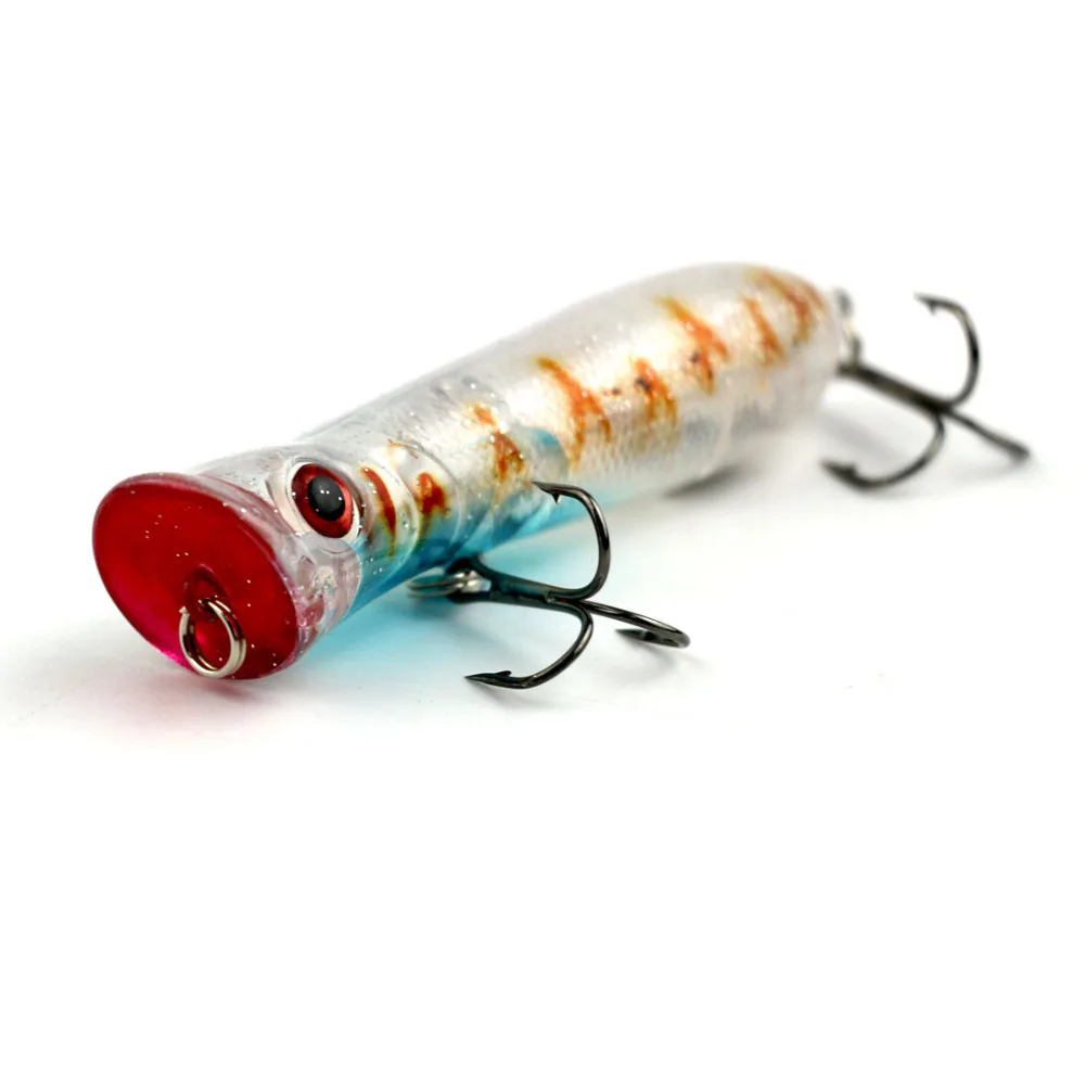 

HENGJIA 1pc Topwater Floating Pesca Popper Artificial Hard Bait 11.6g/8cm Quality Plastic Fishing Tackle fishing Hooks