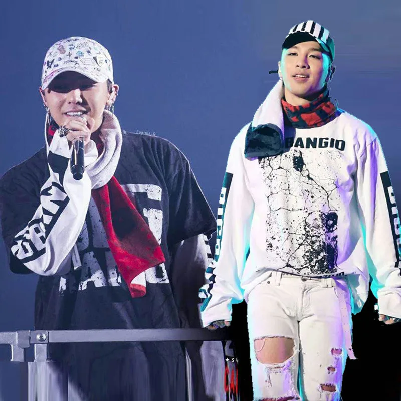 WXCTEAM BIGBANG Gdragon Толстовка Peaceminusone Весна Осень Длинные рукава толстовки корейский
