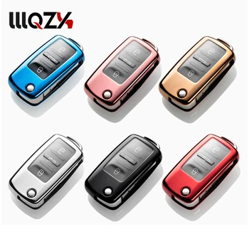

TPU Car-Styling key cover case shell fob for VW Golf Bora Jetta POLO GOLF Passat For Skoda Octavia A5 Fabia For SEAT Ibiza Leon