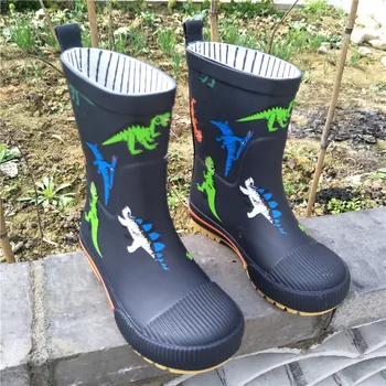 

Rain Boots Kids for Boys Rain Boot Waterproof Girls Non-slip Rubber Water Shoes Cartoon Dinosaur Children Rainboots Four Seasons