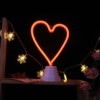 

TONGER Heart Table/Wall LED Neon Night Light 3D table lamp