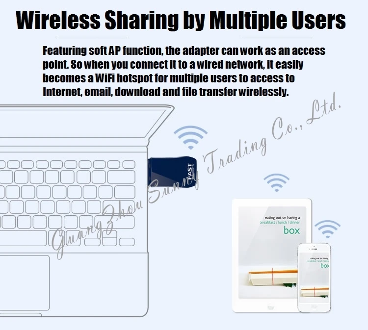 RTL8192EU 300 Мбит/с 802.11a/b/g/n беспроводной USB WiFi адаптер Wi Fi приемник с 2DBi PCB антенна для Dream Box/STB/IPTV/HD плеер