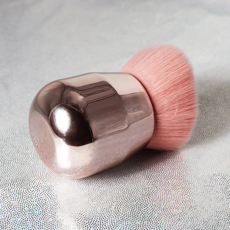 FB 160 розовая скошенная, плоская кисть для лица и тела Kabuki кисти для макияжа роскошный блестящий мягкий Большой порошок из грибов кисти