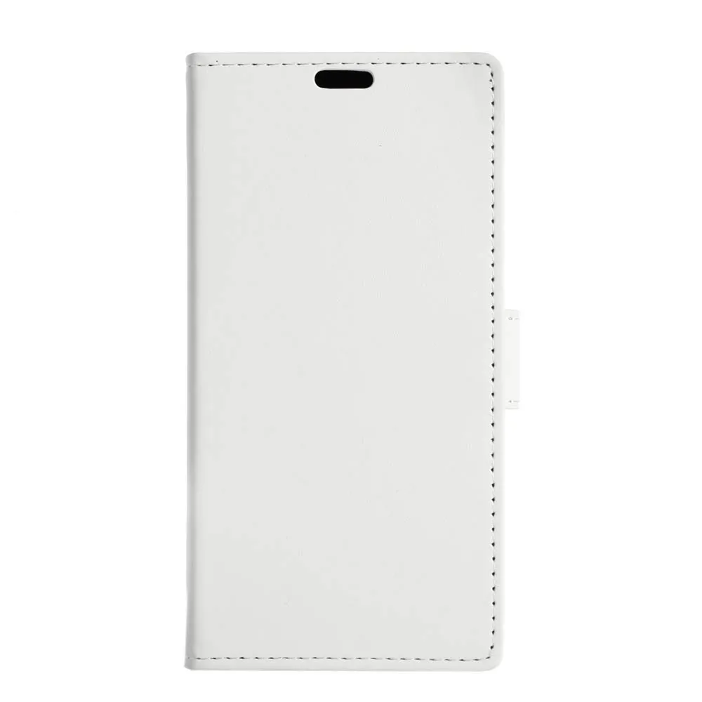 White PU Leather Wallet Stand Flip Case Cover For Wiko U Feel Fab |