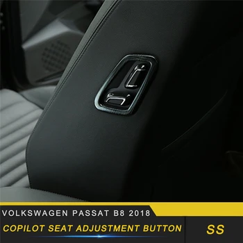 

For Volkswagen Passat B8 2018 Car Styling Copilot Seat Adjustment Button Switch Panel Cover Frame Sticker Interior Accessories