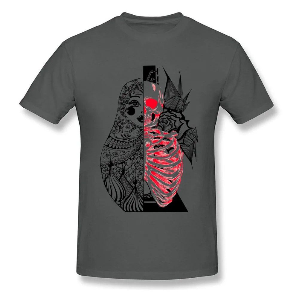 Adult 2018 Hot Sale Tees O-Neck Summer Fall 100% Cotton Top T-shirts Simple Style Short Sleeve Macabre Matryoshka Sweatshirts Macabre Matryoshka carbon