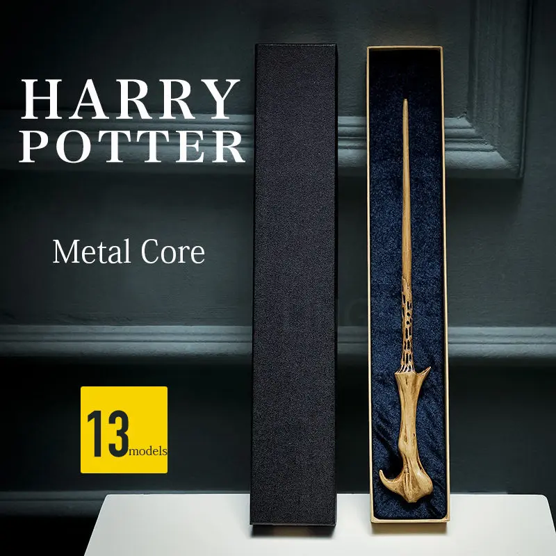 

Cosplay Harri Potter Wand Newest Version With Iron Core Dumbledore Old Wand New Quality Deluxe Magical Wand Ribbon Gifts
