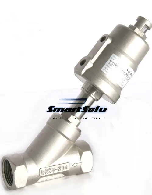 

1 inch 2/2 Way single acting stainless steel angle seat valve normally closed pneumatic angle seat valve 63mm actuator