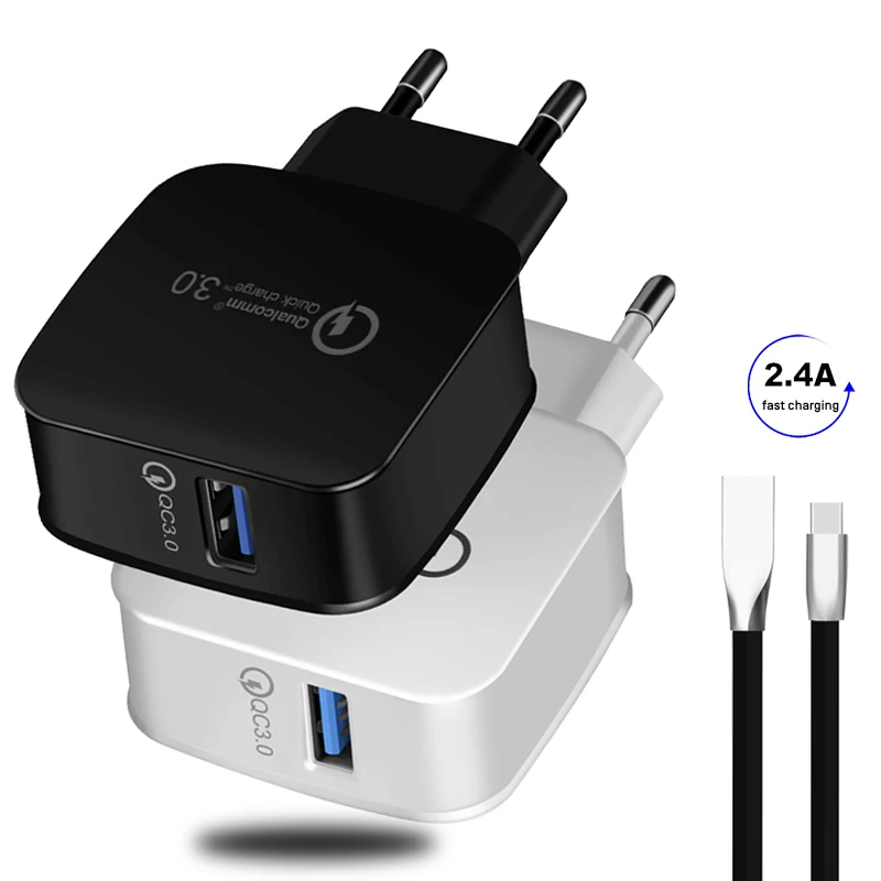 

Quick Charge 3.0 USB Charger for iPhone Xiaomi Huawei 9v 12v EU US Fast USB Charger Adapter US Plug Fast Charging USB Cables