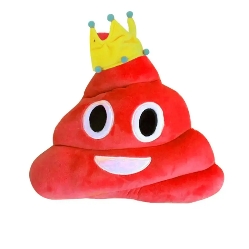 2018 hot sale fashion red amusing emoji emoticon cushion heart eyes poo