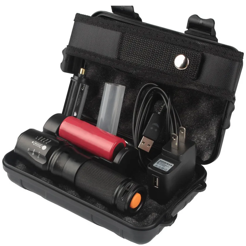 

High Quality 6000lm Genuine Shadowhawk X800 Tactical Flashlight T6 LED Military Torch kit