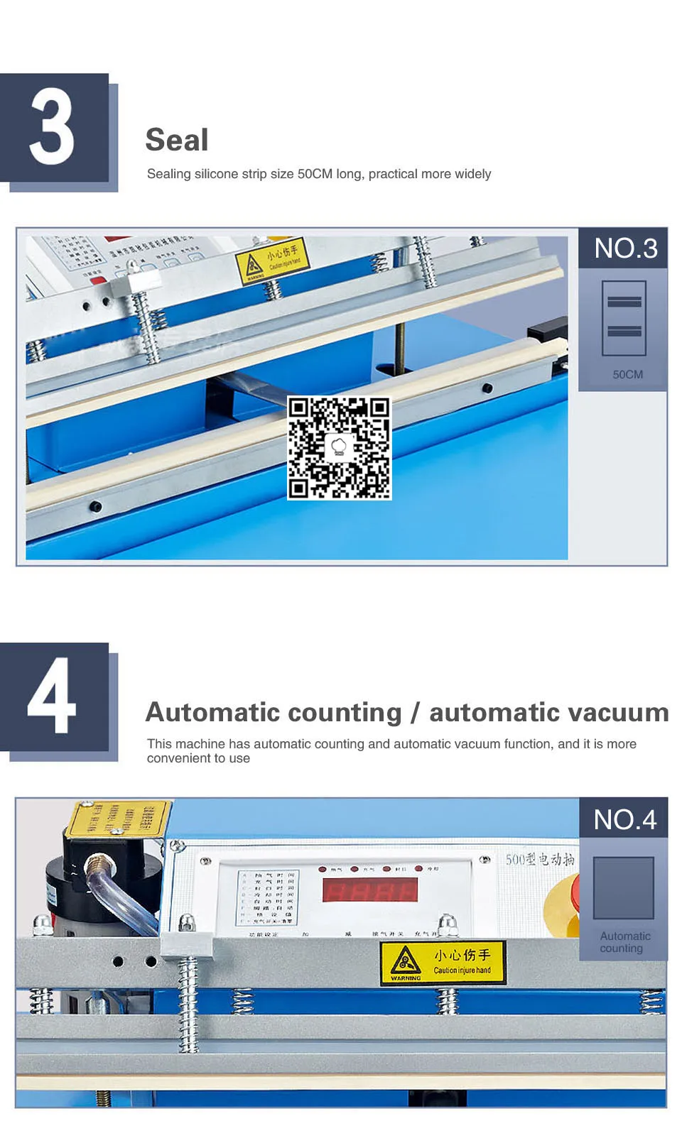 Vacuum packing machine sealing machine 6