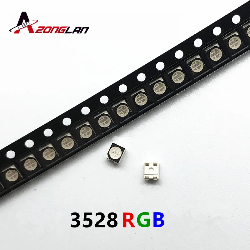 Для 1000 шт. RGB POWER TOP 1210 3528 SMD SMT PLCC 2 LED красный зеленый синий новый общий анод
