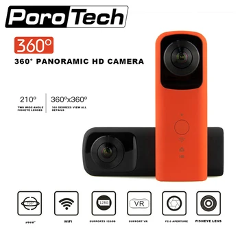 

HB720 Handheld Dual-lens Panoramic Outdoor Sports Camera VR HD 4K Camera Built-in WIFI AP Contact Phone