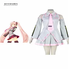 De alta Calidad de Vocaloid Hatsune Miku Sakura Anime Cosplay Traje con El Envío Libre