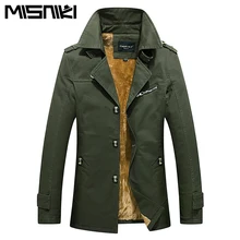 Misniki осенние мужские плащ плюс бархат утолщение мужской зимнее пальто Верхняя одежда M-5XL XP04