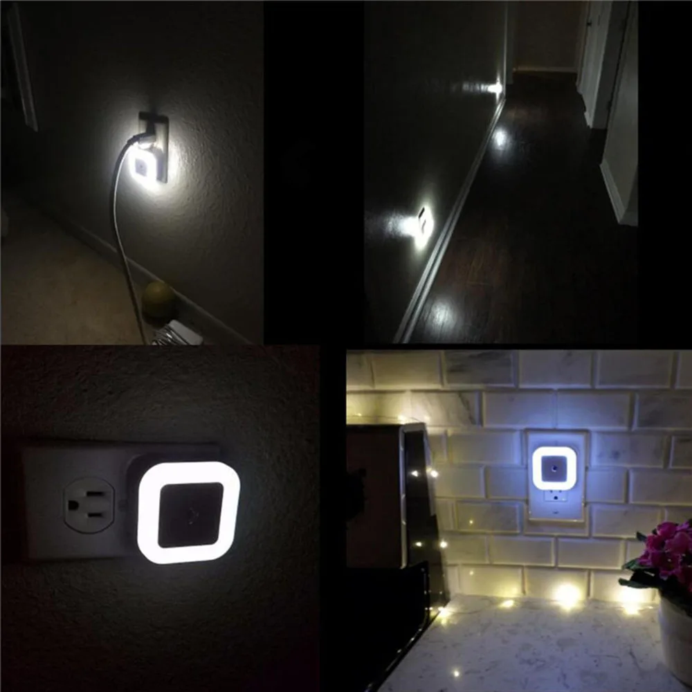 

EU/US plug Smart Sensor LED Night Light Lamp Induction Sensor Control LED Light 0.5W Automatic Light Lamp 1Pcs