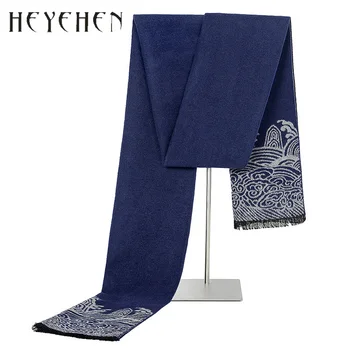 

Winter Luxury Brand Casual Scarf Cashmere Acrylic Warm Men Business Plaid Long Ring Shawl Neckcheif Knitted High Quality HY123