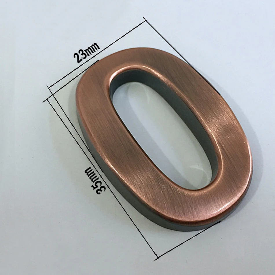 

Plastic Golden number Door Address 3D Digits Numeral Plate Plaque Sign Sticker With Self-adhesiv for gate room waterproof,3.5cm