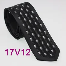 YIBEI coahella галстуки черный шейный узкий галстук с розовыми точками Серебряный галстук с геометрическим узором Тонкий 6 см галстуки для мужчин рубашки