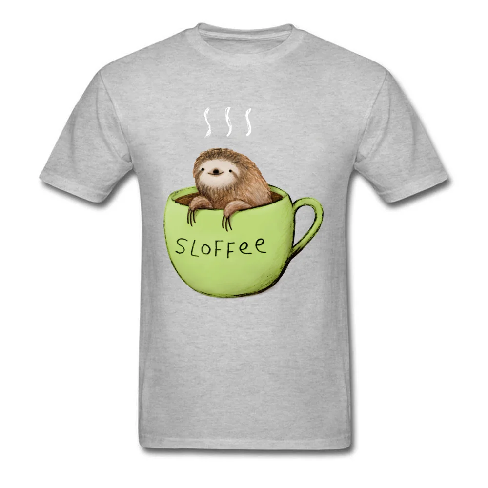 Sloffee Prevailing Short Sleeve Unique Top T-shirts Pure Cotton Round Neck Men's Tees 3D Printed Tops T Shirt Labor Day Sloffee grey