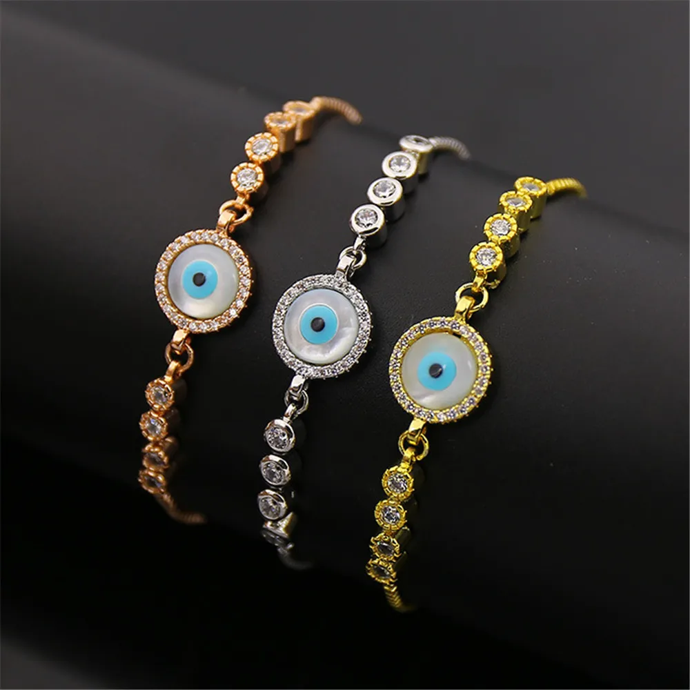 New Dope Turkey Blue Evil Eyes Bracelet Bangles Muslim Islam Arab Bling